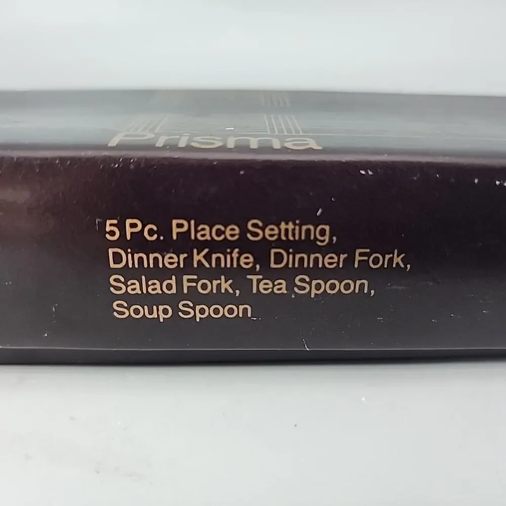 Mikasa Prisma Crystal Clear Gold 5pc Utensil Setting Larry Laslo - 8 Settings